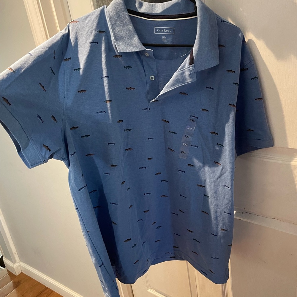 Club Room Fishing Polo NWT XXL